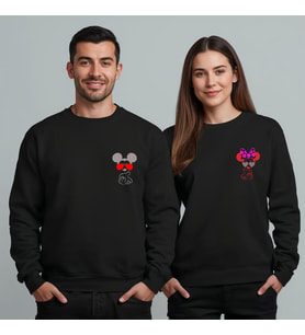 Sevgililer Günü Özel Kombin, 2 Ürün Bisiklet Yaka Sweatshirt