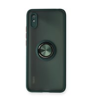 Xiaomi Redmi 9a Kılıf Montreal Yüzüklü Silikon Kapak - Yeşil