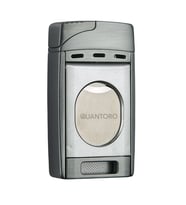 Quantoro Çift Torch Pürmüz Easy Cut Gümüş Metal Puro Çakmağı - TRZ1189