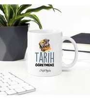 Tarih Öğretmeni İsme Özel Kupa (Beyaz)