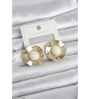 Model Beyaz Gold Renk Pirinç Kadın Küpe - Tj-Bkp11665