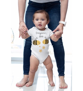 Dayısının Balı Desenli Kısa Kol Unisex Body