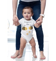 Dayısının Balı Desenli Kısa Kol Unisex Body
