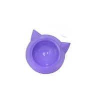 Plastik Tekli Kedi Mama ve Su Kabı - Mor