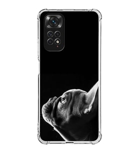 PrintiFy Xiaomi Redmi Note 11S Uyumlu Köpek 1 Baskılı Şeffaf Köşe Korumalı Antişok Kılıf