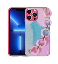 Apple iPhone 12 Pro Kılıf Zore Elsa El Askılı Tutacaklı Kılıf (Koyu Pembe)