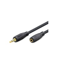 POLOTECH 3.5 mm Erkek To 3.5 mm Dişi 5m Aux Uzatma Kablo (Siyah)