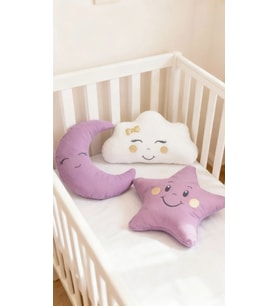 Baby Clime, Bebek Uyku Arkadaşı Yastık Seti – 3 Parça (Gül Kurusu)