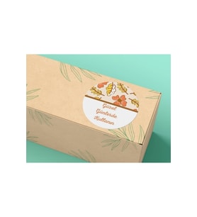 Güzel Günlerde Kullanın Mat Etiket Turuncu Sonbahar Tema Sticker 4 cm 100 Adet