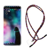 INFINIX Note 11 Pro Note 10 Hot 9 Play Kılıf Boyun Asklı Rasta Silikon Window Cat 1787