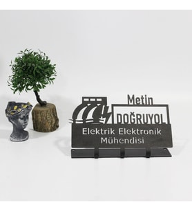 Elektrik Elektronik Mühendisi Masaüstü İsimlik - Metal Masa İsimliği - Kişiye Özel İsimlik