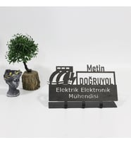 Elektrik Elektronik Mühendisi Masaüstü İsimlik - Metal Masa İsimliği - Kişiye Özel İsimlik