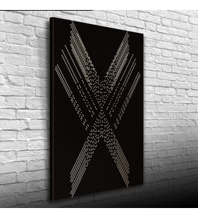 Siyah Beyaz Noktalardan Oluşan x Kanvas Tablo 50 x 70