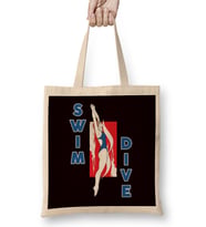 Swim Dive Swimming Pool Swimmer Water Sports Coach Athlete Bez Çanta Uzun Saplı