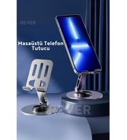 Masaüstü Telefon Tutucu Metal Katlanabilir 360° Ayarlanabilir Yükseklik ve Açı Ayarlı