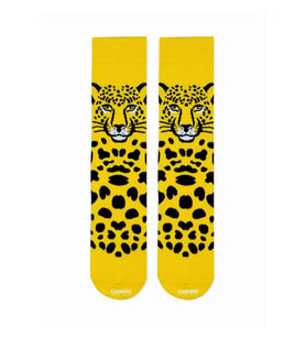 Leopar Desenli Renkli Çorap