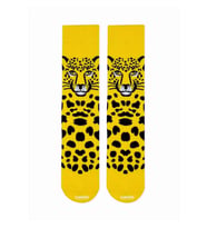 Leopar Desenli Renkli Çorap