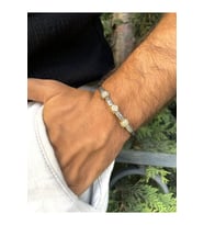 PARA MIKNATISI  Zirkonyum Detaylı Hematit Doğal Taş Bileklik > Sertifikalı - Handcrafted