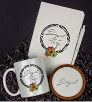 Kişiye Özel Defter Kalem Kupa Ve Bardak Altlığı Hediye Seti 103795 (Model 1)