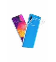 Samsung A70 Şeffaf Tıpalı Kamera Korumalı Lüx Silikon Kılıf