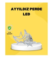Mey İthalat® 126 LED’li Yıldız Ay Perde Işık Prizden Çalışan Dekoratif Aydınlatma