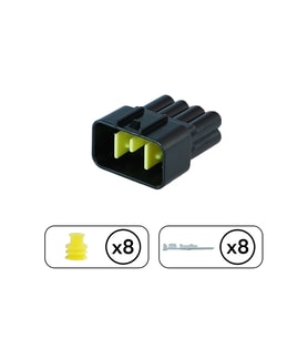 İş Makina Soketi Dişi 8 Pin Kablosuz