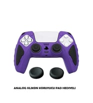 PS5 DualSense İçin Premium Silikon Kılıf & 1 Çift Analog Koruyucu Set Hediyeli – Oyuncu Serisi Ultra Kalite