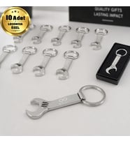 Logonuza Özel 10 Adet 2227 Çift Taraf Lazer Baskılı Metal İngiliz Anahtarı Anahtarlık