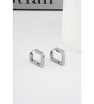Kadın 316 L Paslanmaz Çelik 1,6 cm Kare Model Küpe