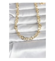Mey İthalat® CM 14K Gold Renk Kalın Halka Zincirli 60 cm Kadın Kolye