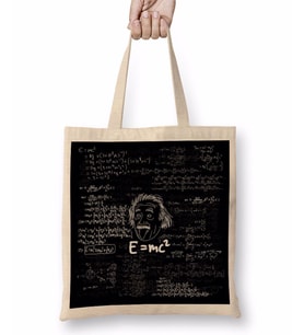 E=mc2 Formül Matematik Formülü Bez Çanta Uzun Saplı