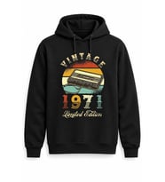 Vintage Kaset Limited Edition Kişiye Özel Yıl Baskılı Siyah Kapüşonlu Sweatshirt