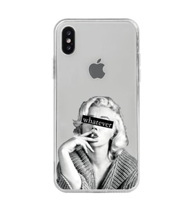 Iphone Xsmax Uyumlu Marilyn Monroe Desenli Şeffaf Telefon Kılıfı