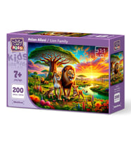 Art Çocuk Aslan Ailesi 200 Parça Puzzle