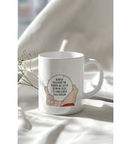 Motivasyon Sözü Temalı 330ml Baskılı Beyaz Seramik Kupa Bardak