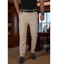 DeepSEA Erkek  İtalyan Kesim Tüylenmez Likralı Spor Pantolon Esnek Kumaş Bilek Boy Boru Paça Klasik Pantolon 2502005 (Bej)