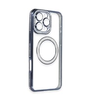 Apple iPhone 16 Pro Max Kılıf Joke Simli Magneticsafe Kılıf - Lacivert