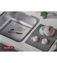 Seahome Dikdörtgen Silikon Lavabo Buzluk Matı 33X28 Cm ANTRASİT Renk 1 Adet Isglvb112