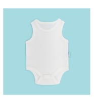 Novibaby Bebek Atlet Body Zıbın Çıtçıtlı Ekru %100 Pamuk Yenidoğan