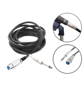 Manuel Raymond KJM10BK Mikrofon Kablosu (10 Metre)  XLR Bağlantı Sahne İçin Uzun Mesafe