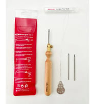 Nurge Ince Ahşap Saplı Panç Tığı - 1.20mm - 1.60mm- 2.20mm 3 Adet Iğne Seti 800-1