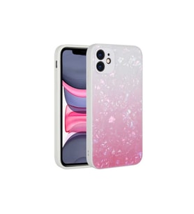 Apple iPhone 11 Uyumlu Kılıf Renk Geçişli Mermer Desenli Sert Silikon Zore Granit Kapak (Model 1)