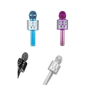 Şarj Edilebilir Telefon ve Usb Bağlantılı Karaoke Mikrofon Pembe Pembe