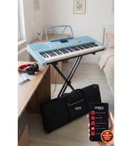 Midex PS-2300BL-PAK 61 Tuşlu Org Stand Kulaklık Mavi Başlangıç İçin Uygun