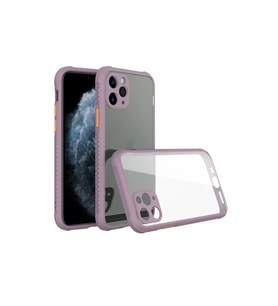 iPhone 11 Pro Max Kılıf Miami Şeffaf Silikon - Açık Mor