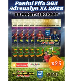 Panini FIFA 365 Adrenalyn XL 2025 Oyuncu Kartı - Futbolcu Kartları - Trading Oyuncu Kartı - 25 Paket (A.ALTIN)