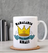 Kişiye Özel Babaların Kralı 2 Tasarımlı Beyaz Kupa