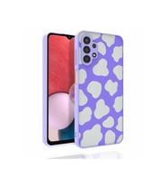 Samsung Galaxy A13 4G Uyumlu Kılıf Desenli Kamera Korumalı Parlak Zore Nora Kapak