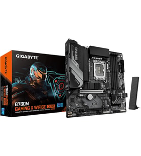 GIGABYTE B760M GAMING X WIFI LGA1700 DDR5 7600MHz(OC) PCIe 5.0 Çift M.2 NVMe WiFi 6E 2.5GbE LAN mATX Gaming Anakart