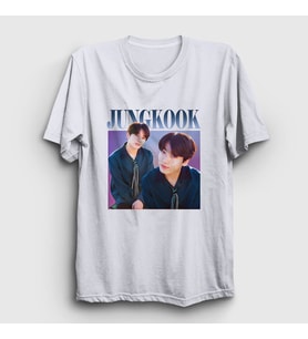 Presmono Unisex Beyaz Poster K Pop Jungkook Bts T-Shirt 272680tt